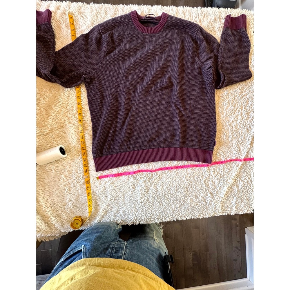 Michael Kors Mens XXXL Burgundy Silk Cotton Birds Eye Knit Sweater CH3609T8PD